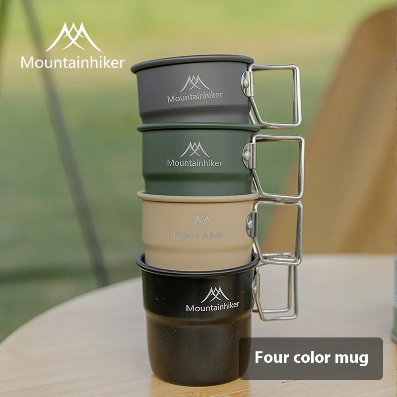 Camping Cooking Bundle - Kubki turystyczne Mountainhiker, aluminiowe kubki, sztućce