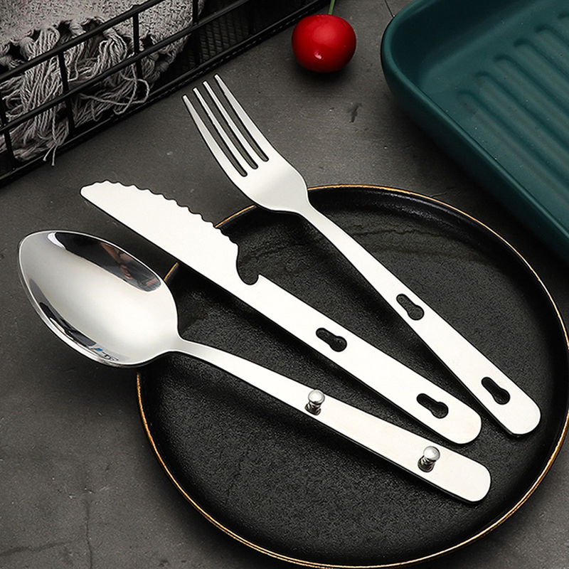 Camping Cooking Bundle - 3 szt./zestaw Przenośne sztućce kempingowe ze