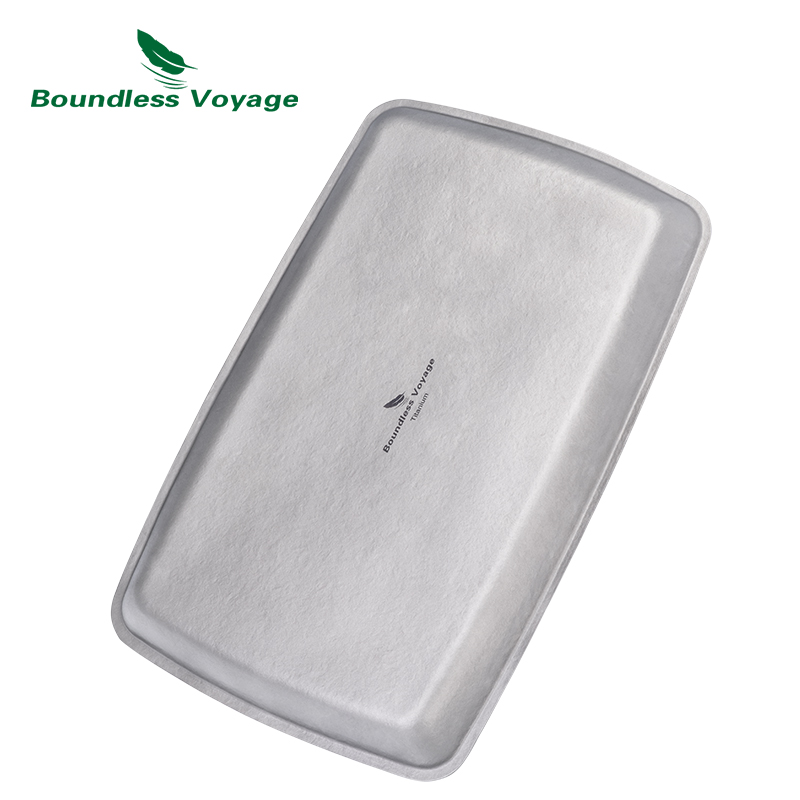 Camping Cooking Plate - Boundless Voyage Tytanowa Kwadratowa Płyta do