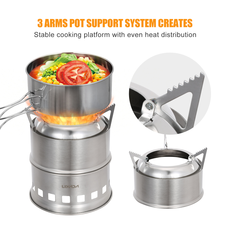 Lixada Piec na drewno ze stali – Camping Cooking System recenzja i cena