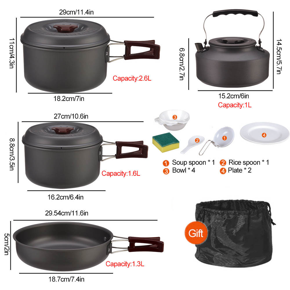 Gotowanie na świeżym powietrzu – Camping Cooking Set With Bag recenzja i cena