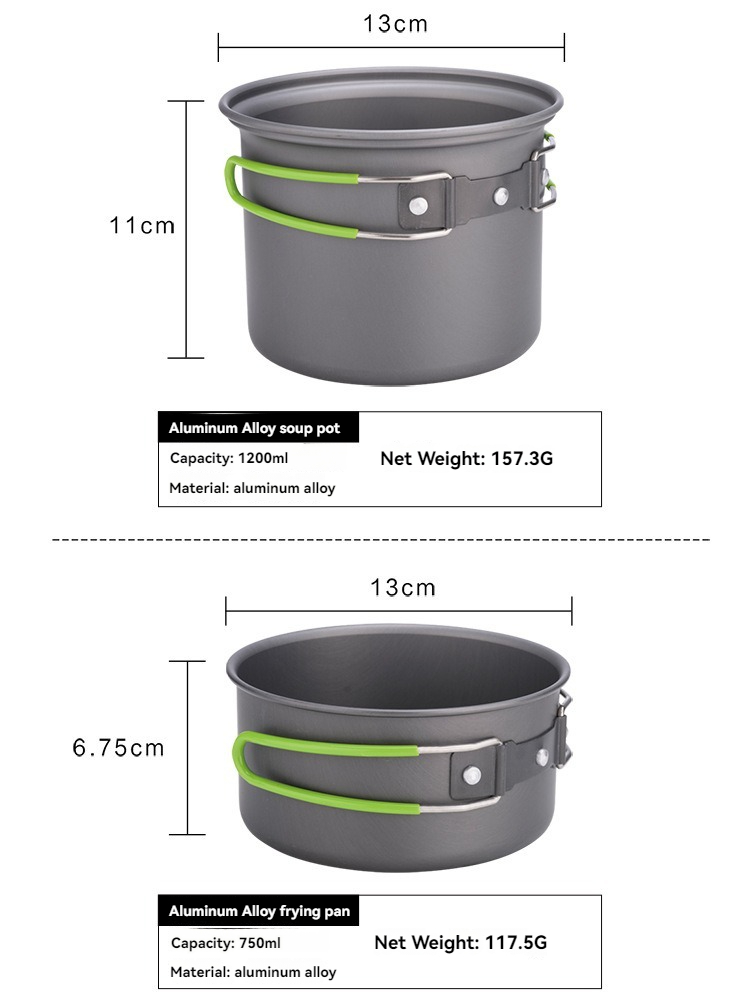 Zestaw naczyń kempingowych BRS – Camping Cooking Sets recenzja i cena