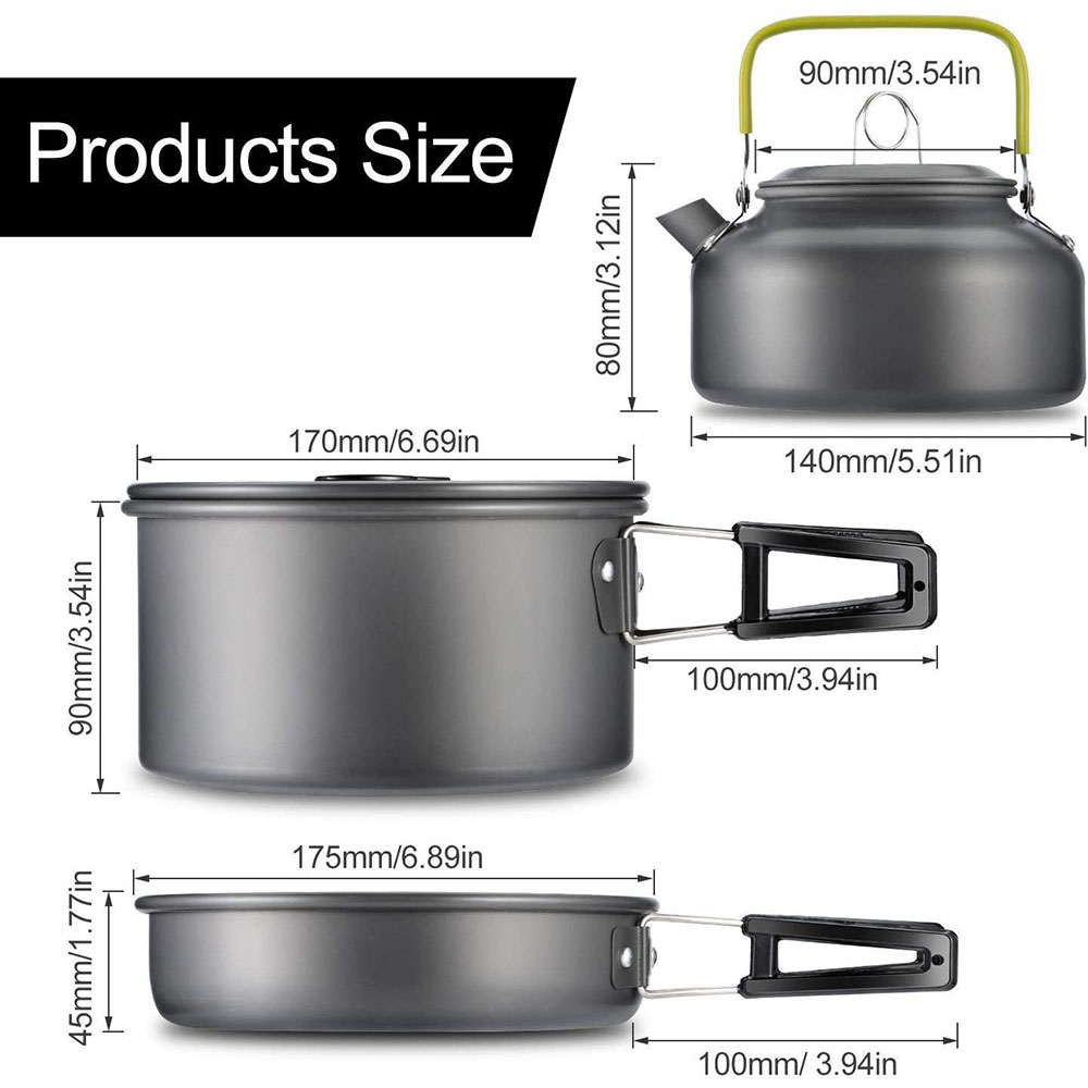 Zestaw naczyń kuchennych do bi – Camping Cooking Sets recenzja i cena